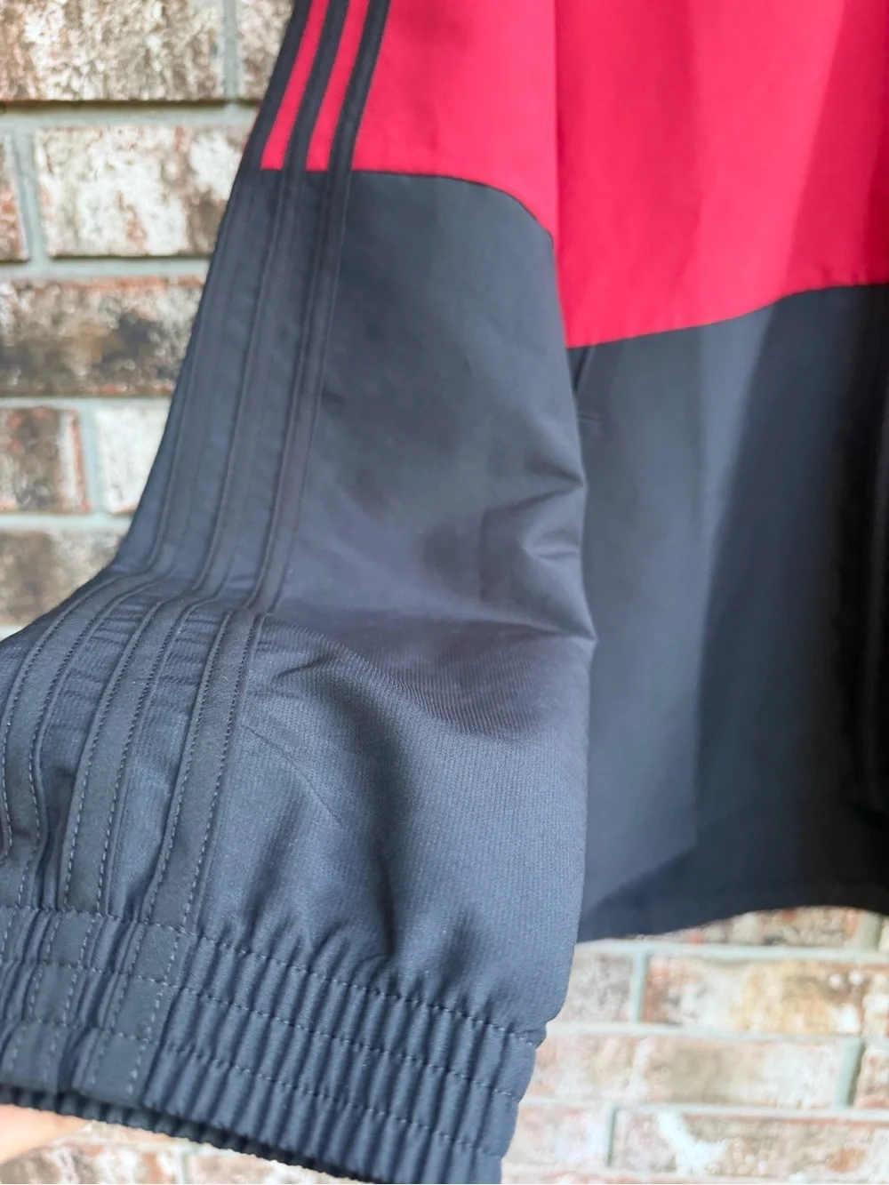 adidas Zip-Up Hooded Jacket- Maroon(Burgundy)& Black